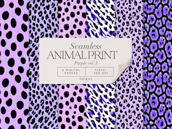 Download Purple Safari Animal Print Paper Pack - Premium Bundle