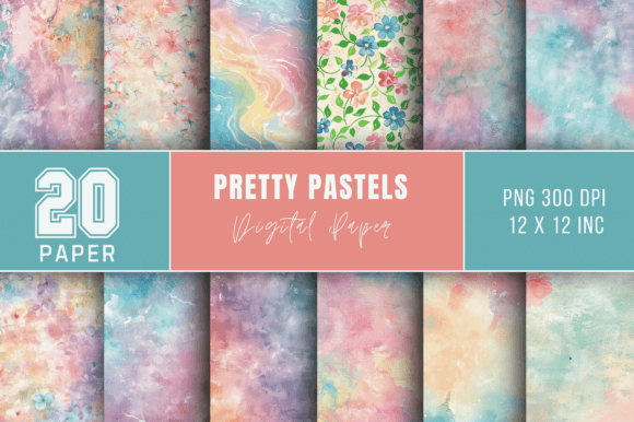 Download Pretty Pastels Digital Paper Bundle - Pretty Collection