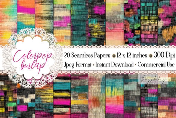 Download Seamless Colorful Multicolor Burlaps - Multicolor Collection